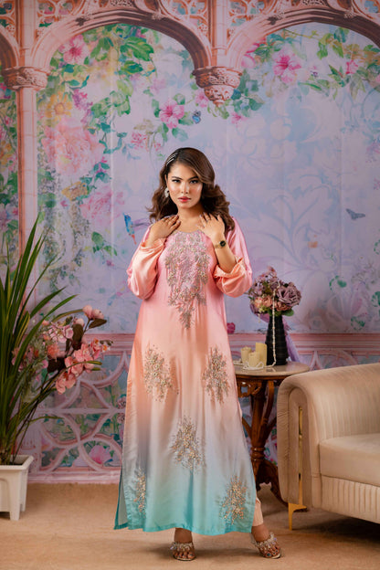 Blush Lagoon Luxe Kameez