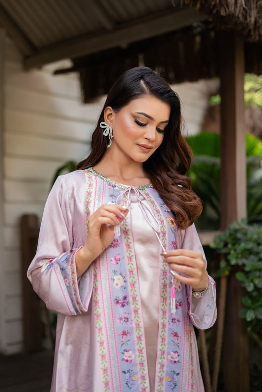 Blush Garden Long Kurti Set