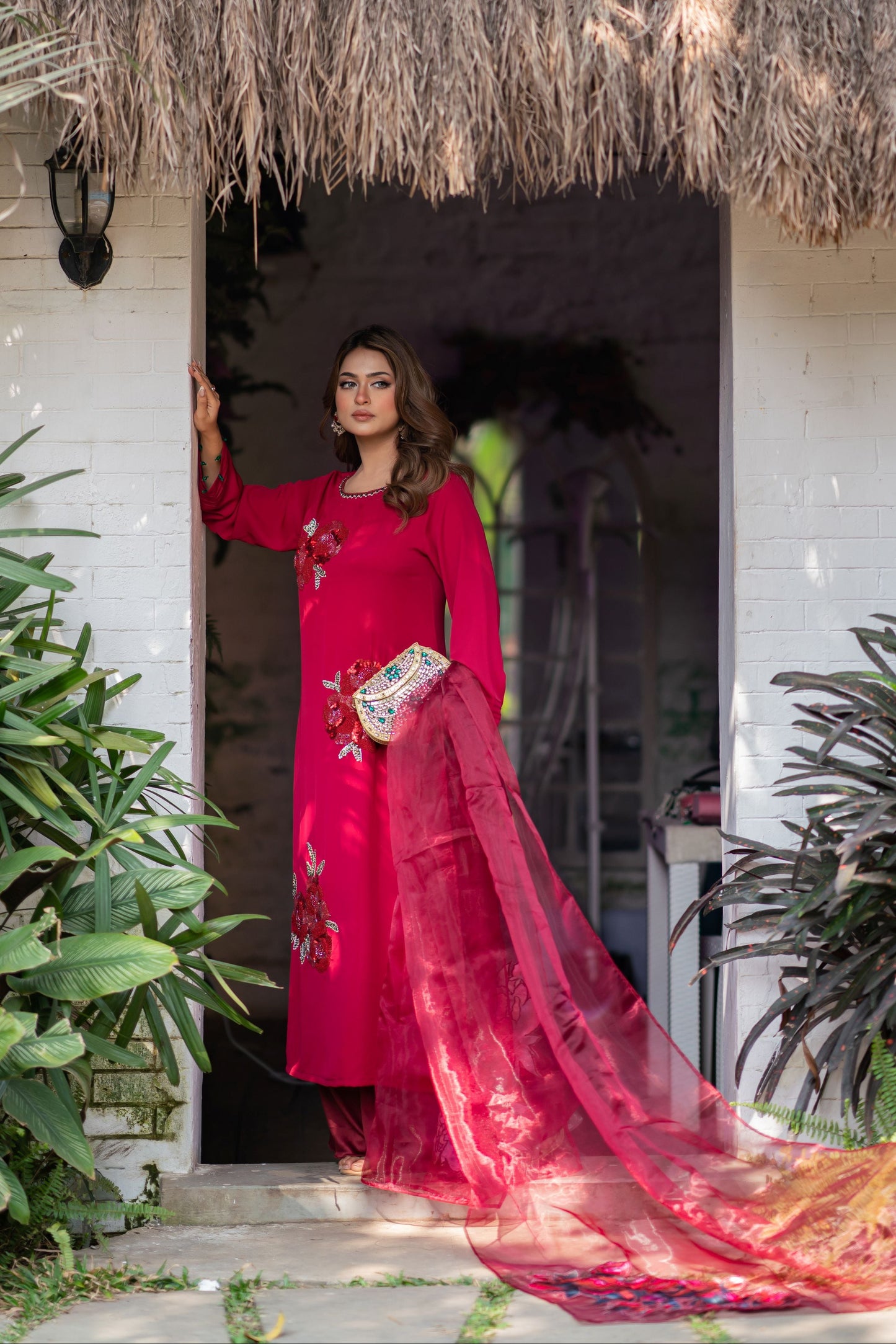 Crimson Garden Grace Three Piece  set