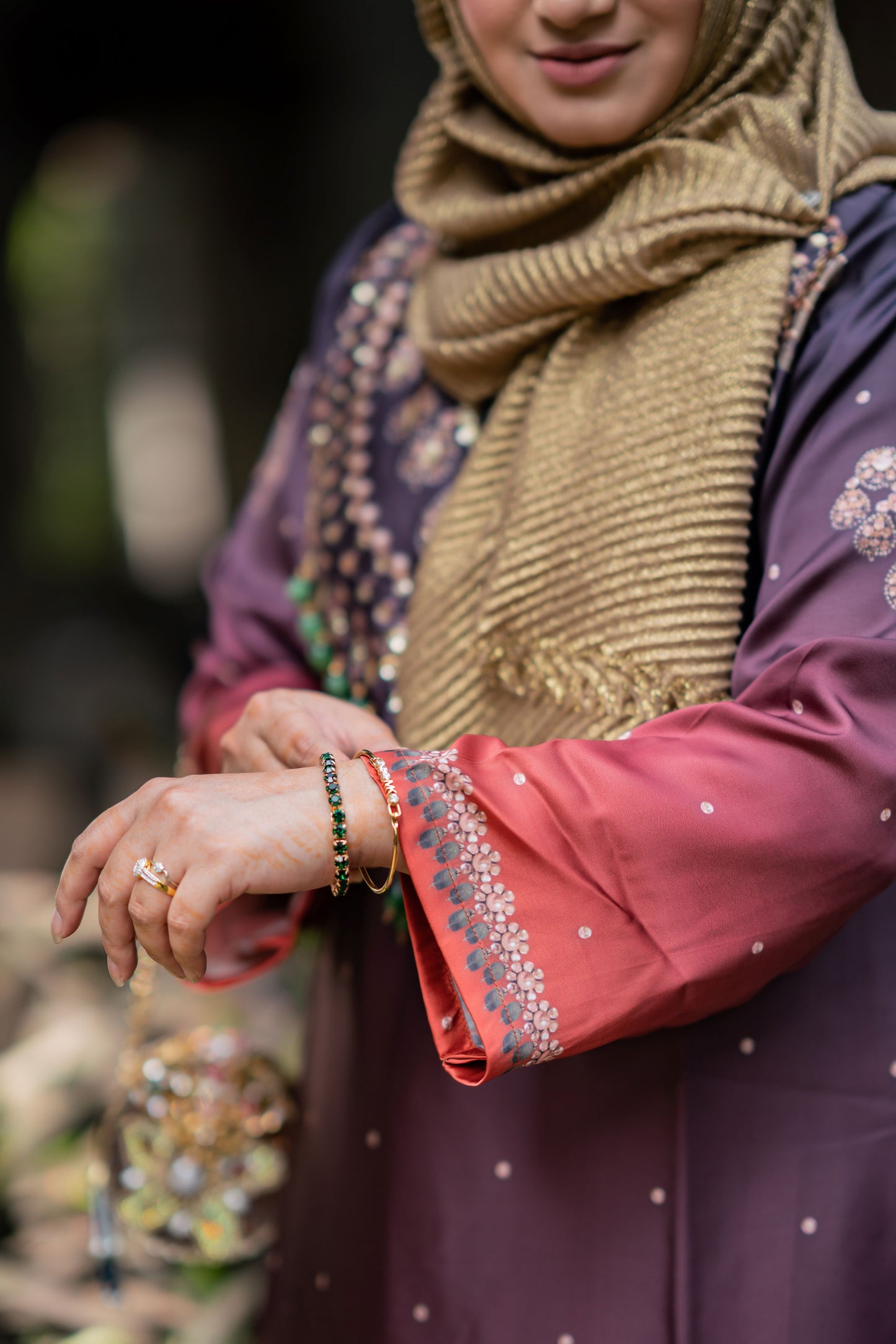 Rust Royale Long Embellished Kameez And Pant Set