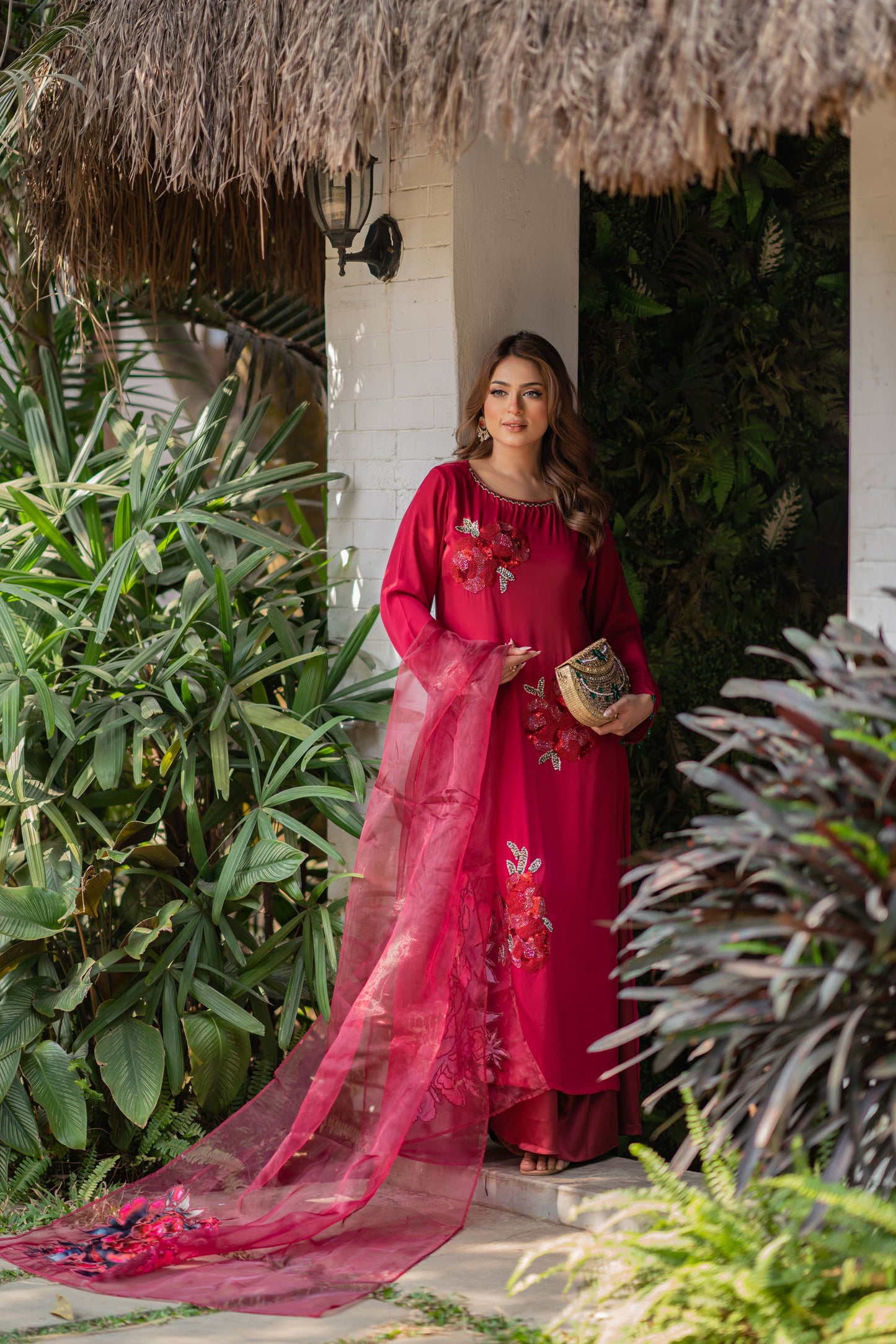 Crimson Garden Grace Three Piece  set