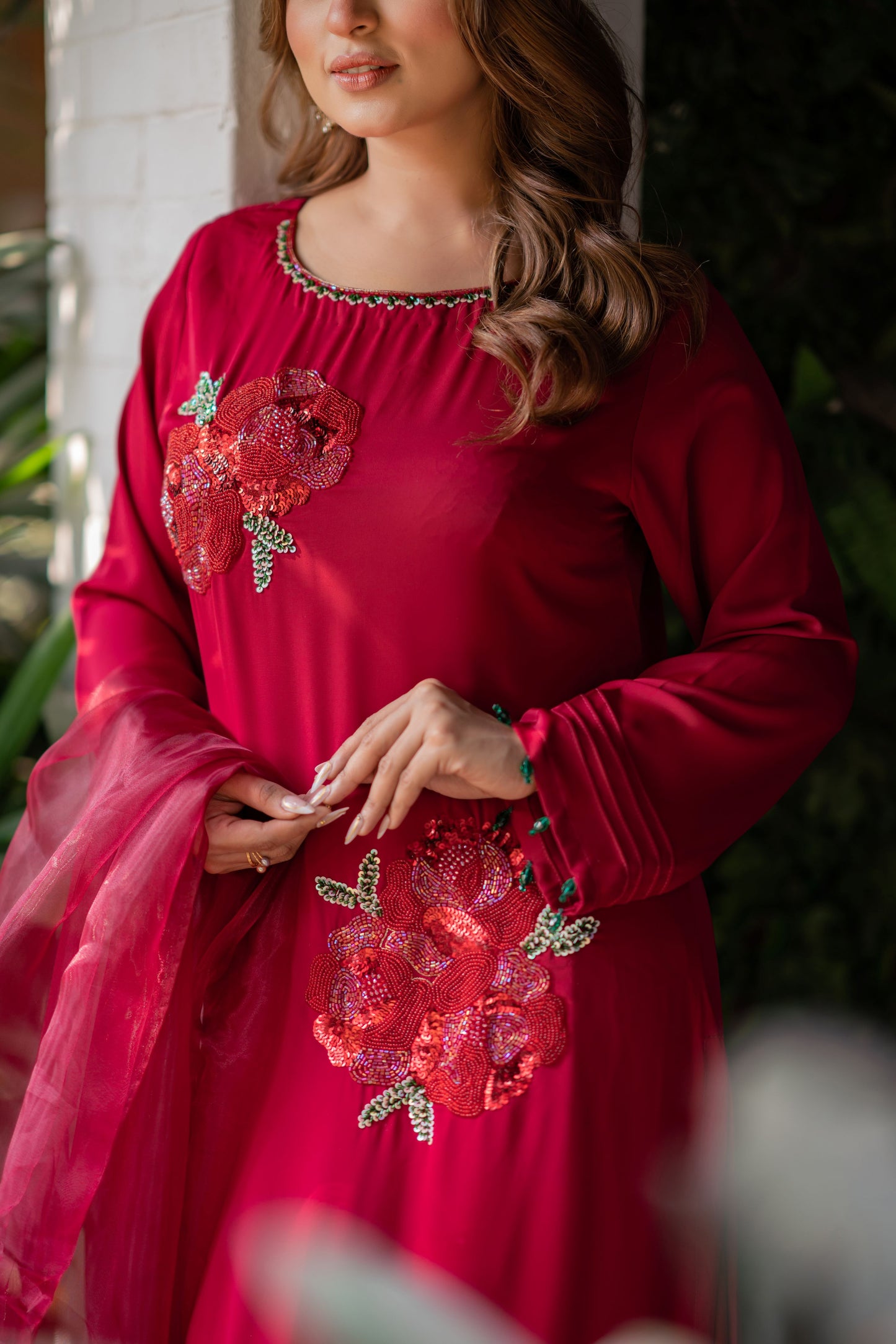 Crimson Garden Grace Three Piece  set