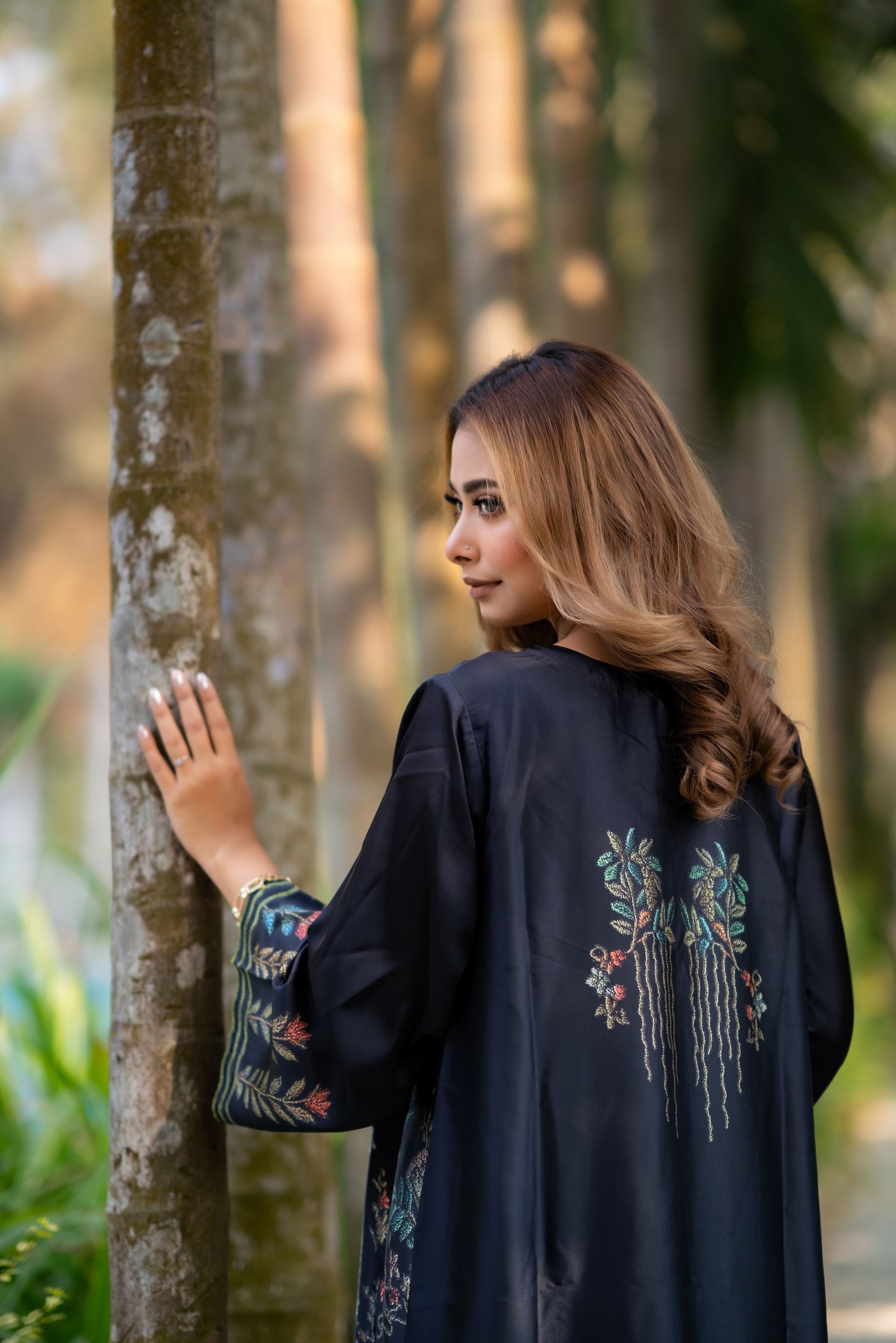 Midnight Garden Kurti Set