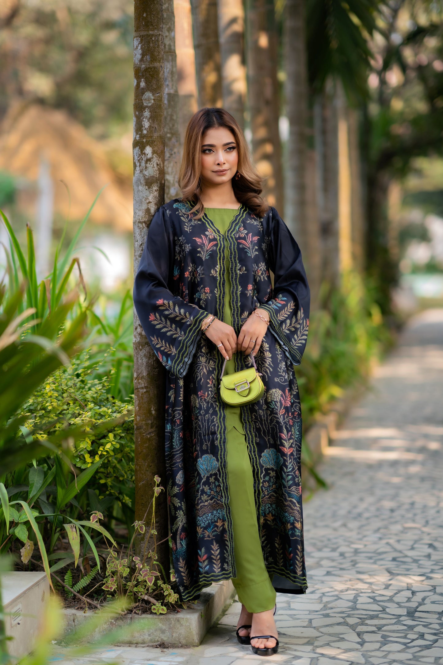 Midnight Garden Kurti Set