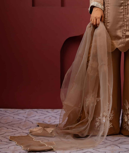 Mocha Mist Sheer Dupatta