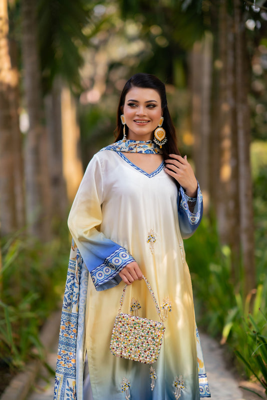 Sunset Ombre Elegance Three Piece  set