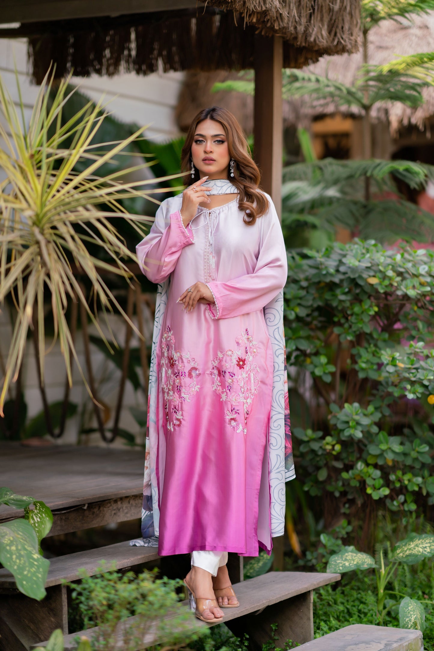 Blush Bloom Ombre Three Piece  Set