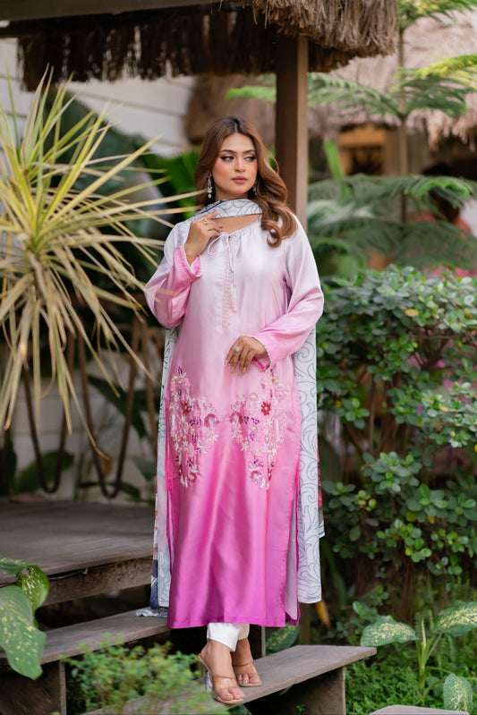 Blush Bloom Ombre Three Piece  Set