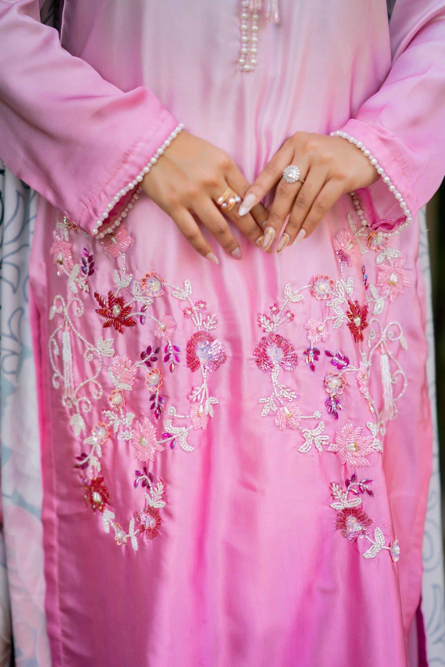 Blush Bloom Ombre Three Piece  Set