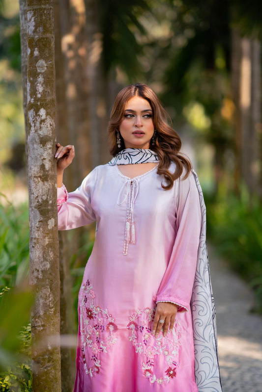 Blush Bloom Ombre Three Piece  Set