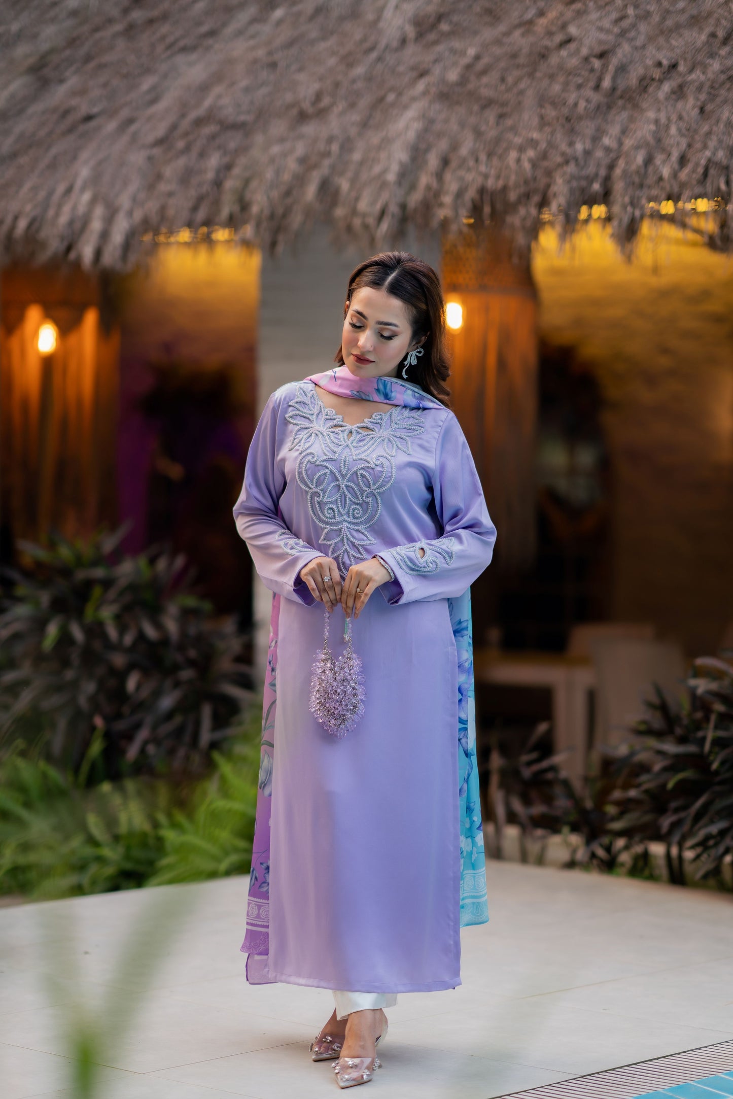 Lavender Dream with Pastel Bloom Three Piece  set