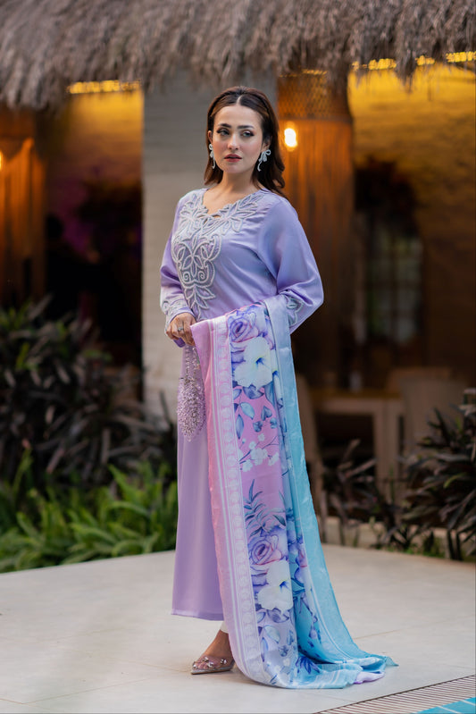 Lavender Dream with Pastel Bloom Three Piece  set