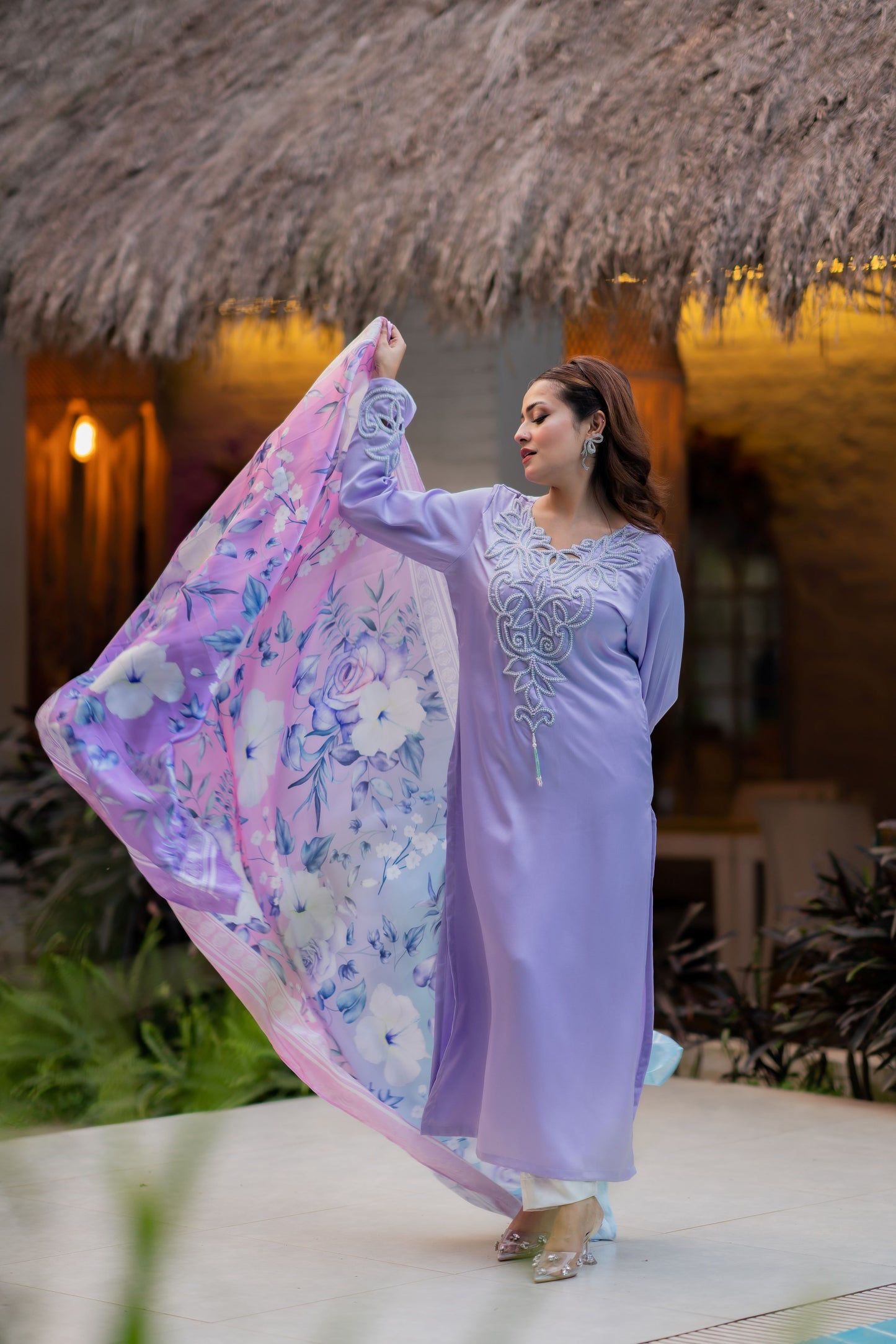 Lavender Dream with Pastel Bloom Three Piece  set