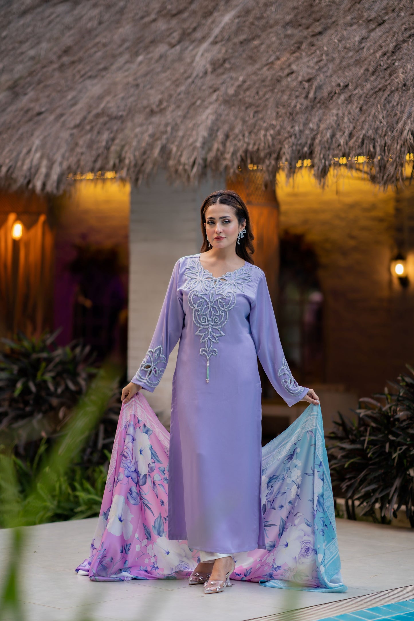 Lavender Dream with Pastel Bloom Three Piece  set