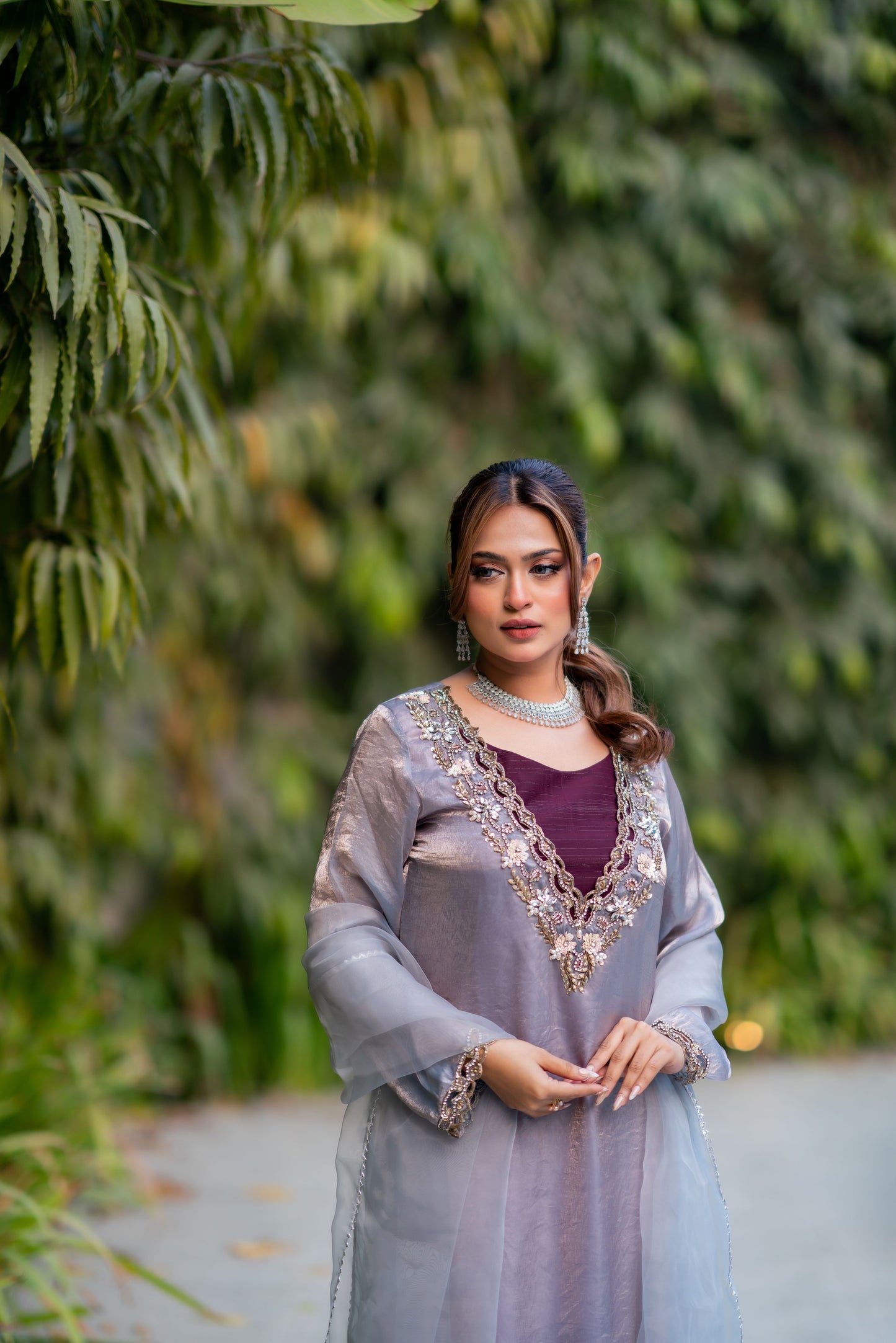 Moonlit Silver Grace Three Piece  Set