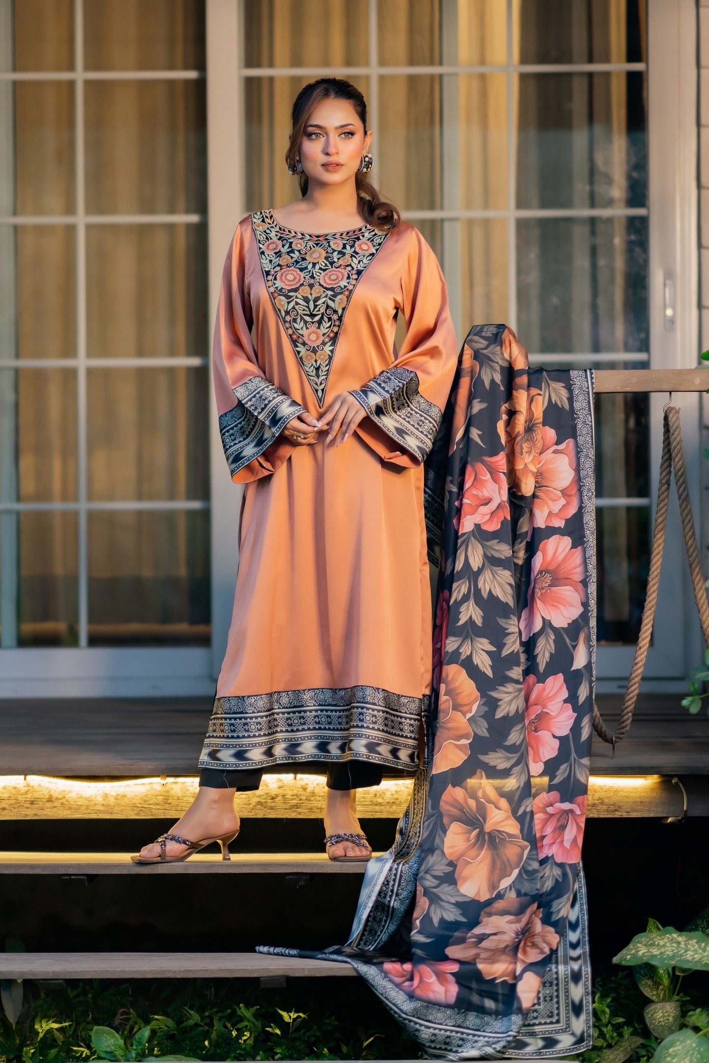 Blush Copper Elegance Three Piece  Set