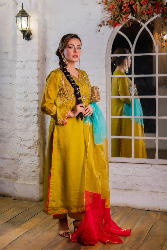 Saffron Jewel Radiance Three Piece  Set