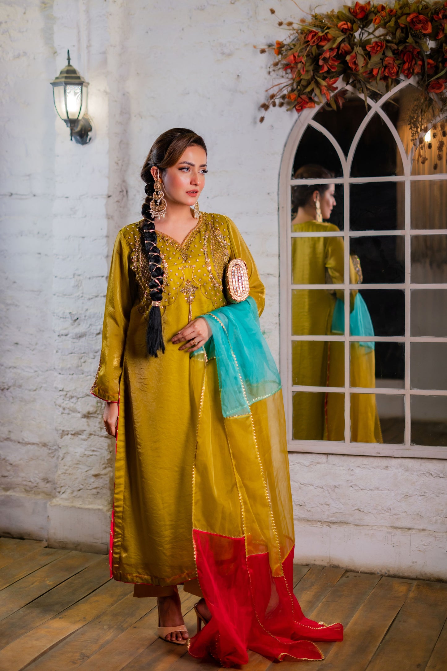 Saffron Jewel Radiance Three Piece  Set