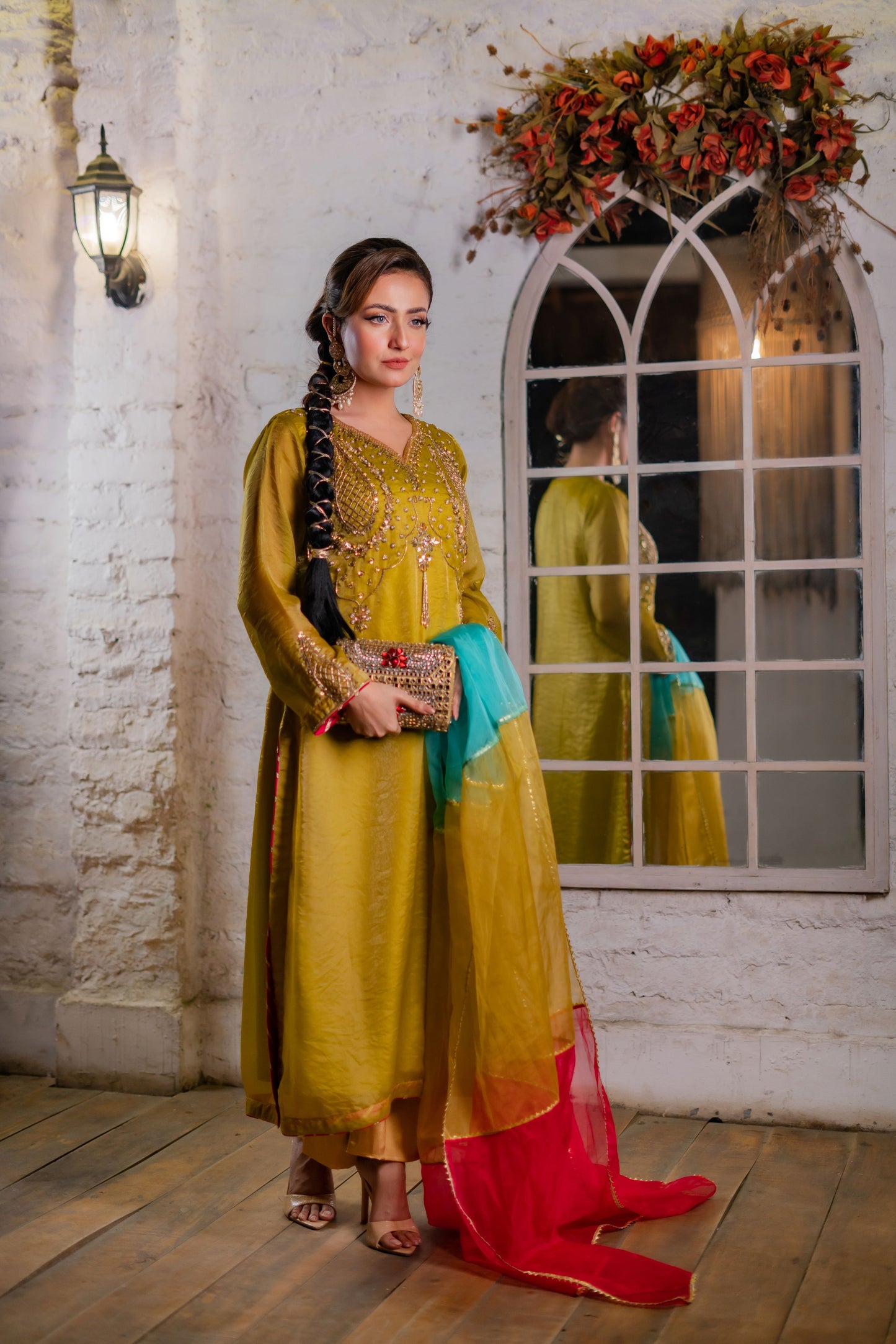 Saffron Jewel Radiance Three Piece  Set