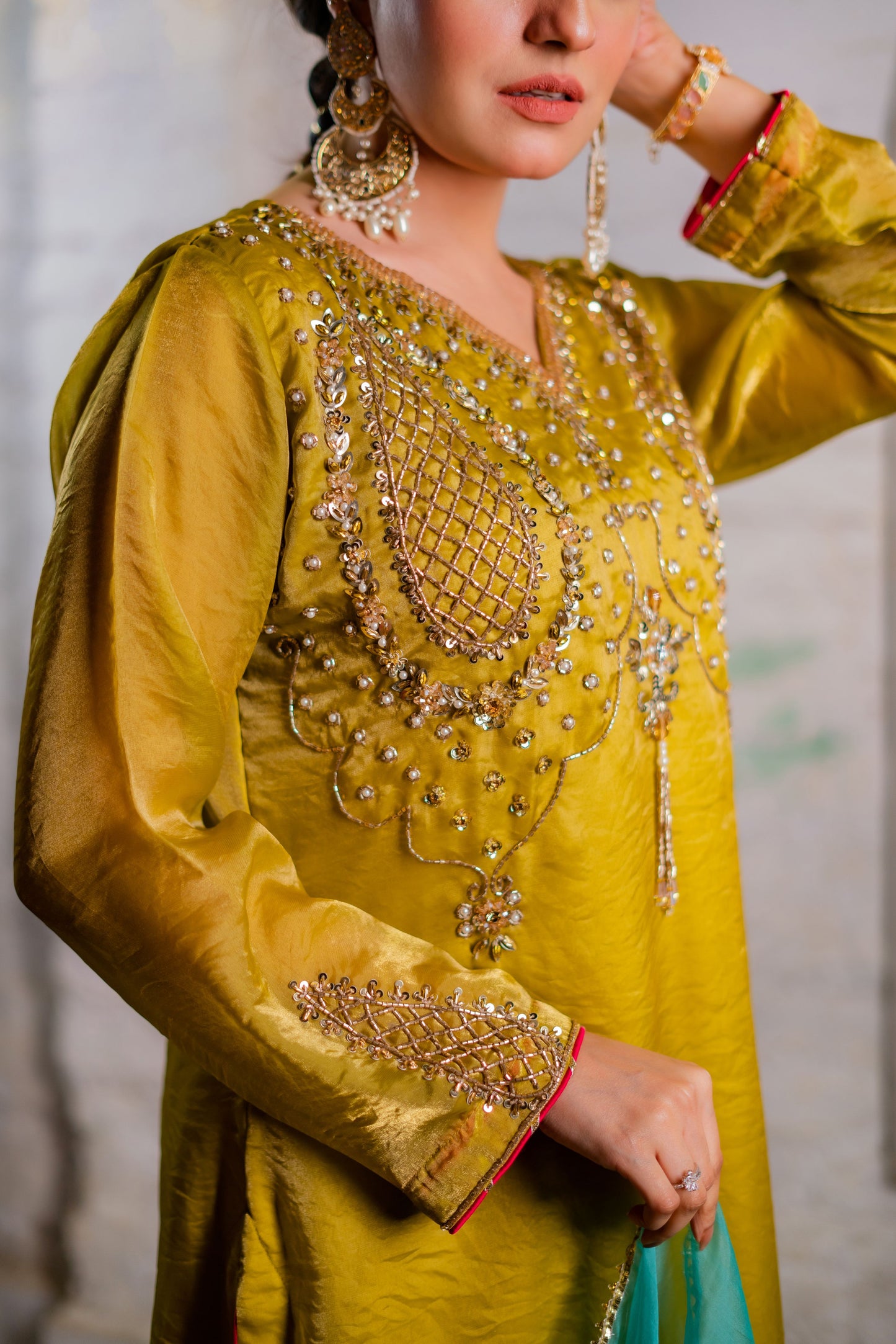 Saffron Jewel Radiance Three Piece  Set