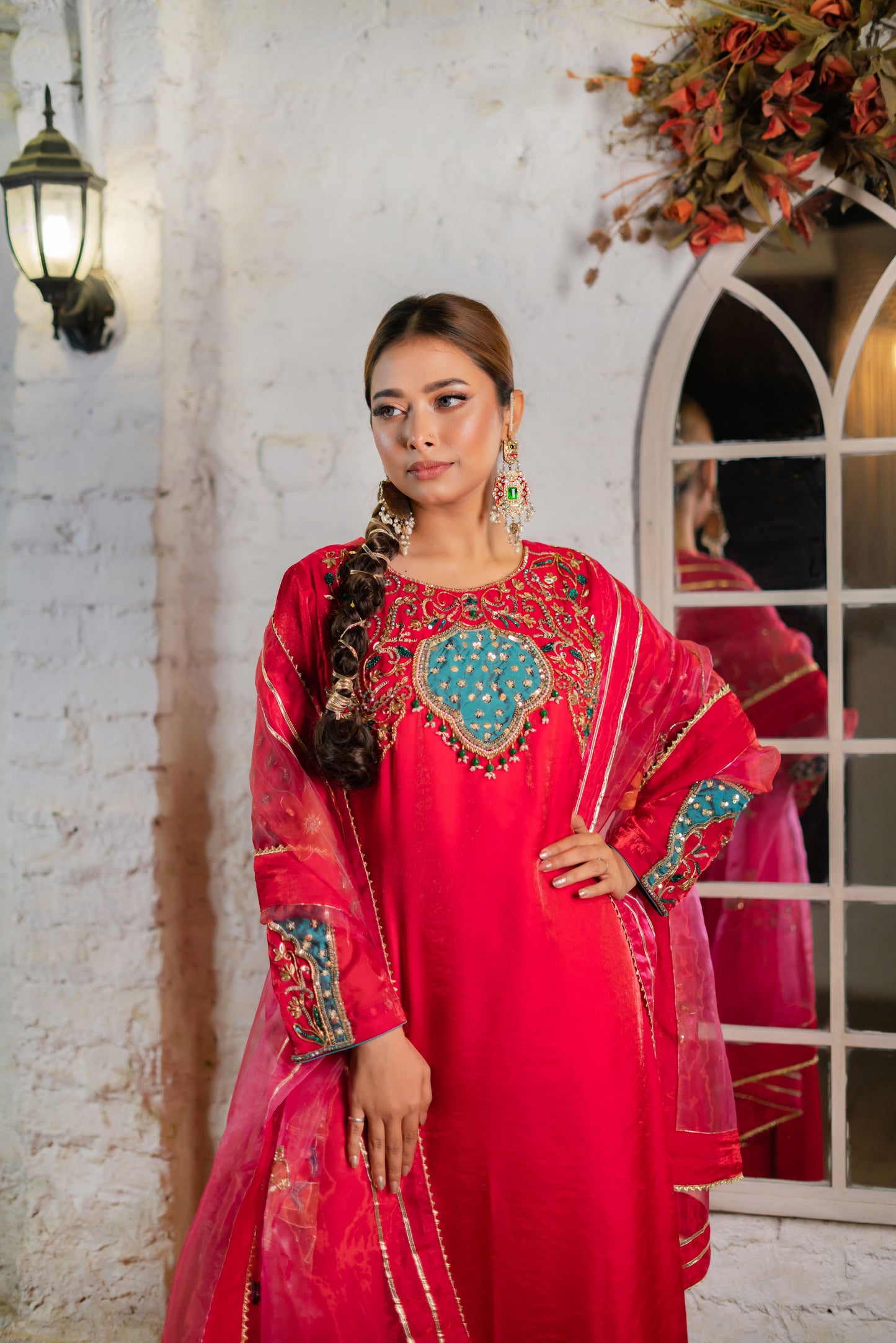 Crimson Royale Elegance Three Piece  Set