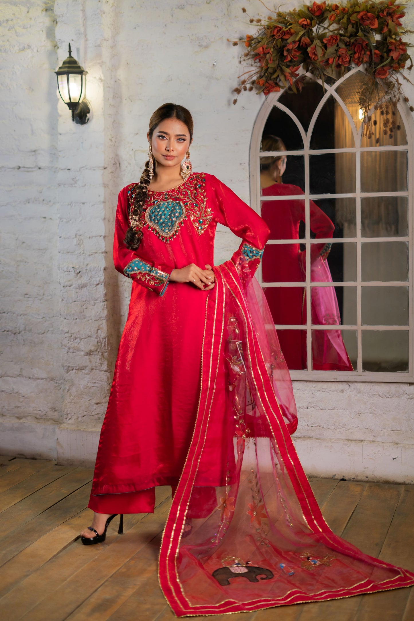 Crimson Royale Elegance Three Piece  Set