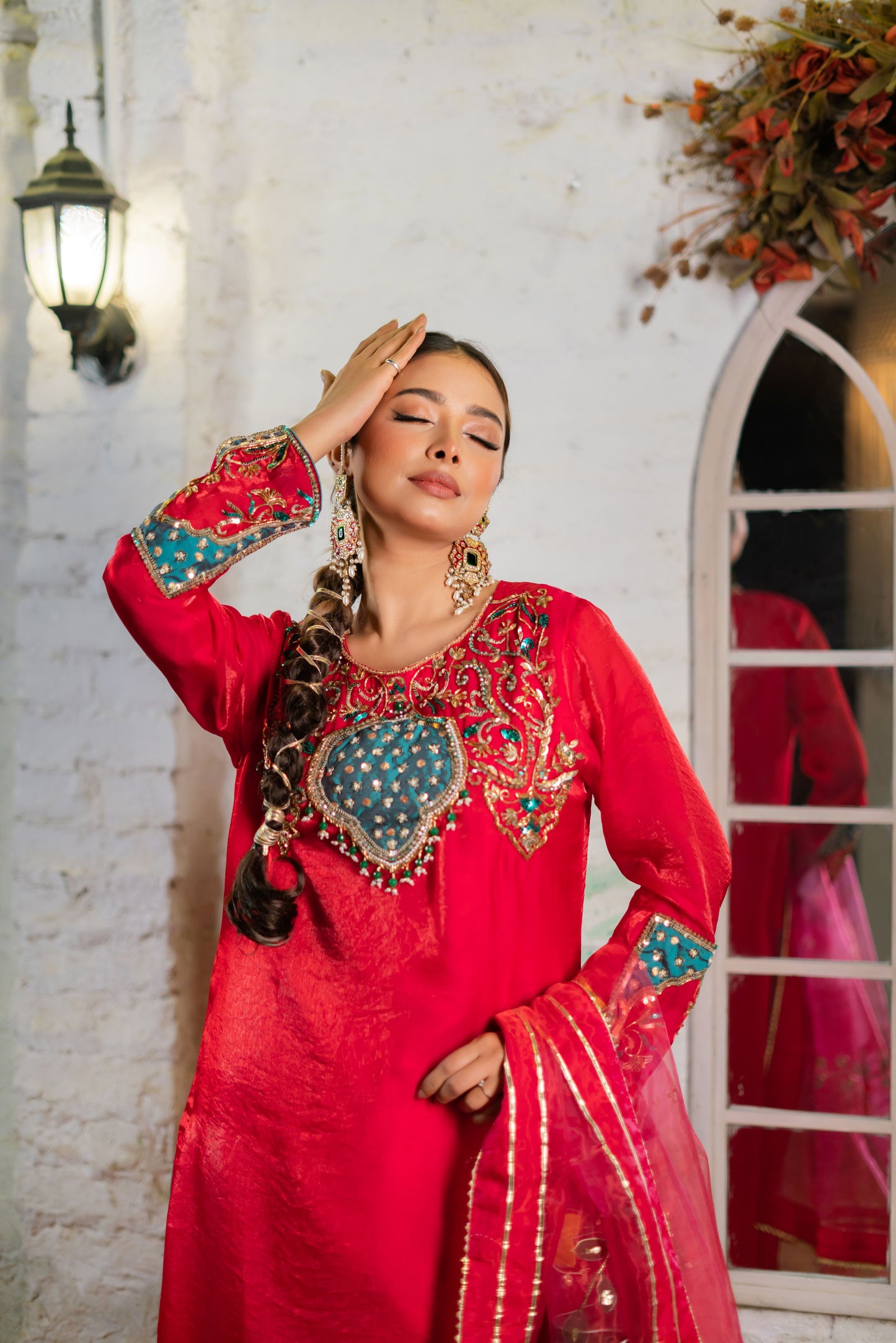 Crimson Royale Elegance Three Piece  Set