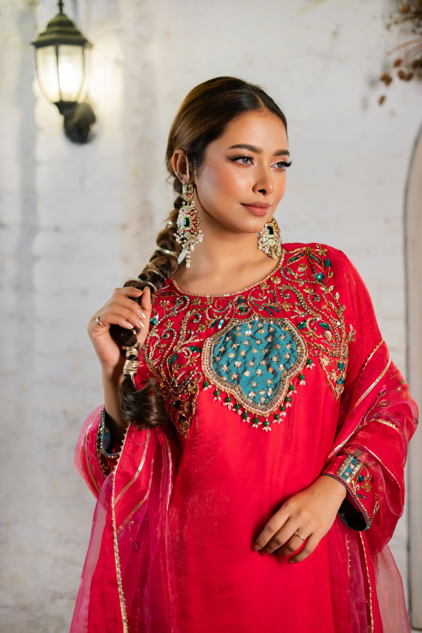 Crimson Royale Elegance Three Piece  Set