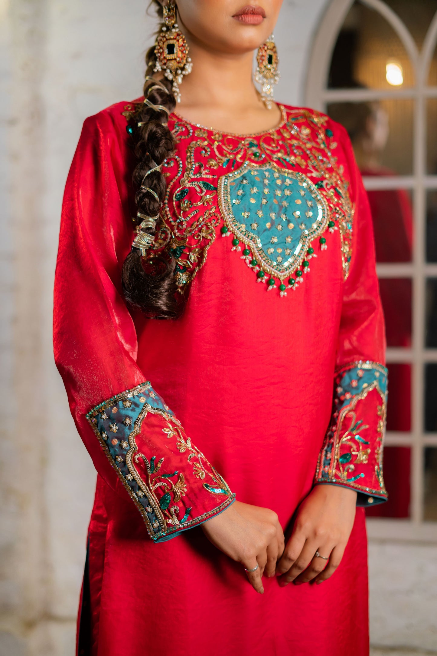 Crimson Royale Elegance Three Piece  Set