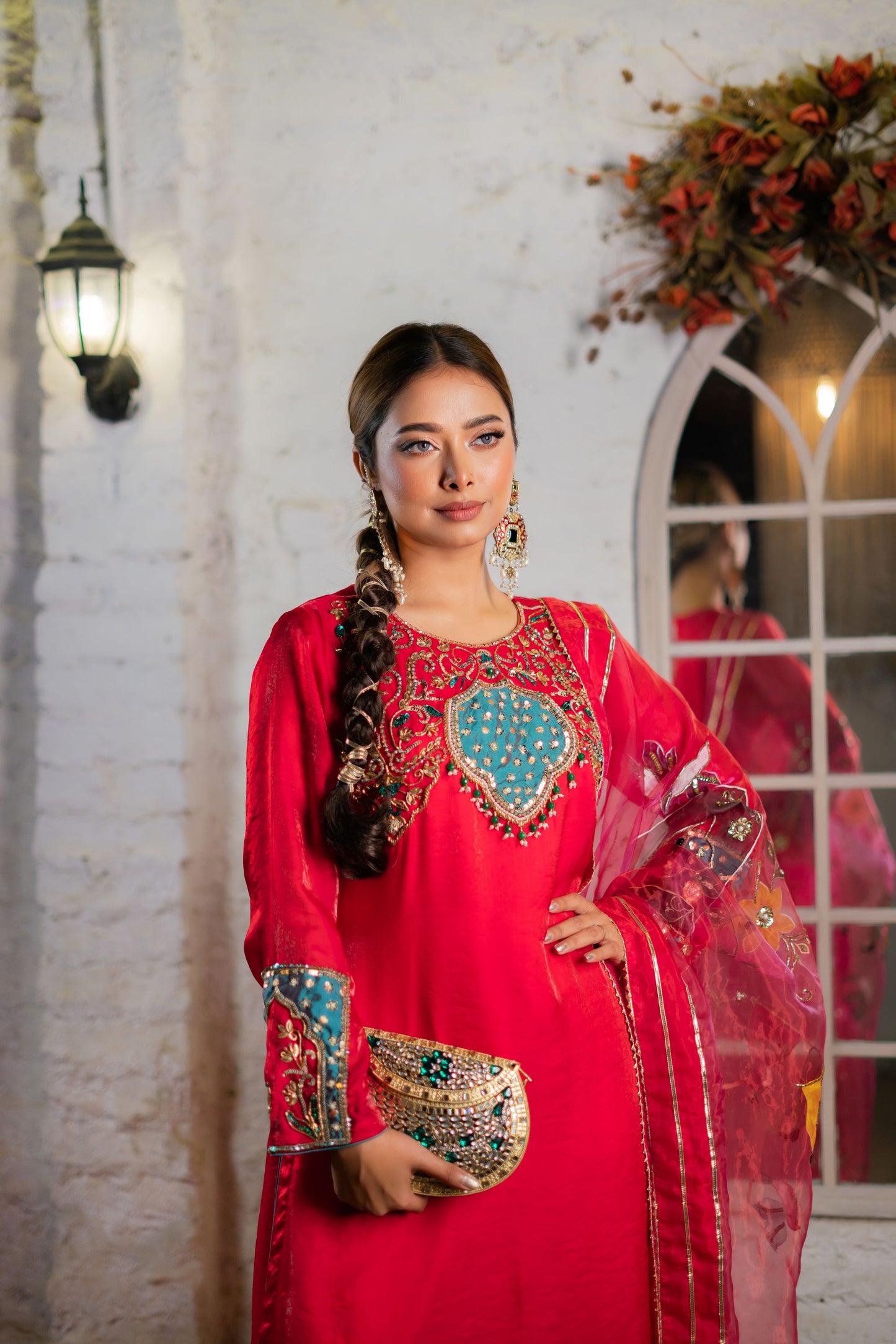 Crimson Royale Elegance Three Piece  Set