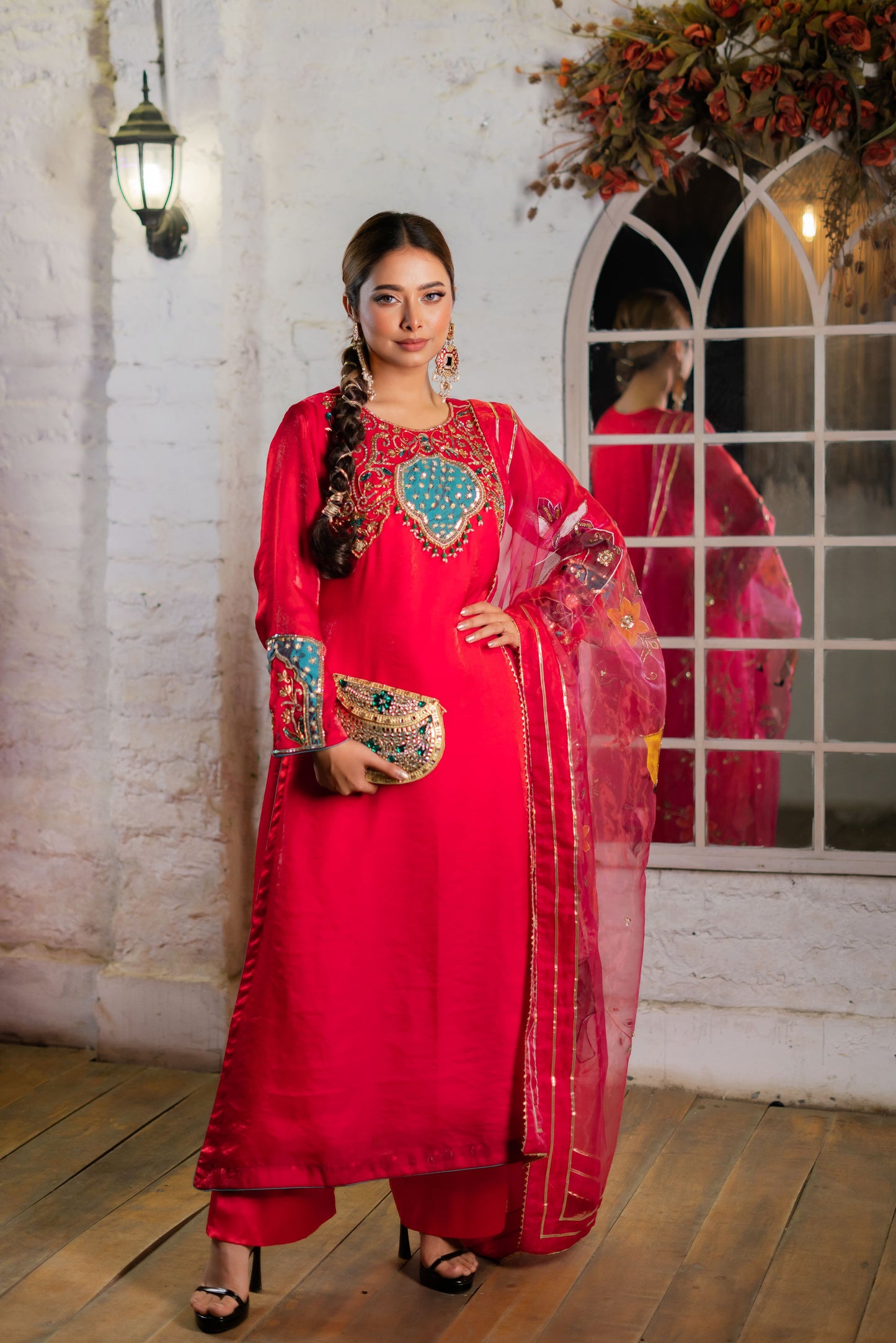 Crimson Royale Elegance Three Piece  Set