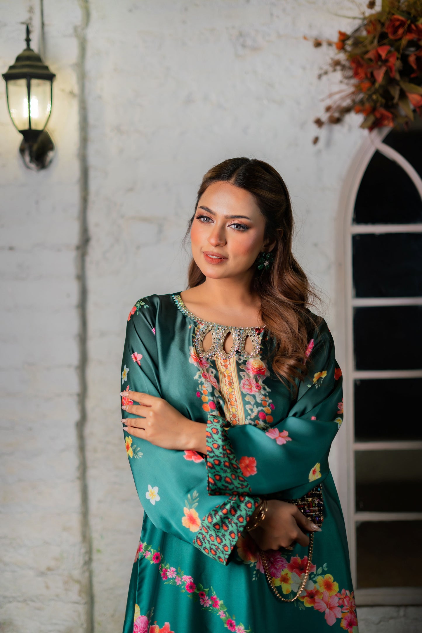 Emerald Garden Radiance Long Kameez And Pant