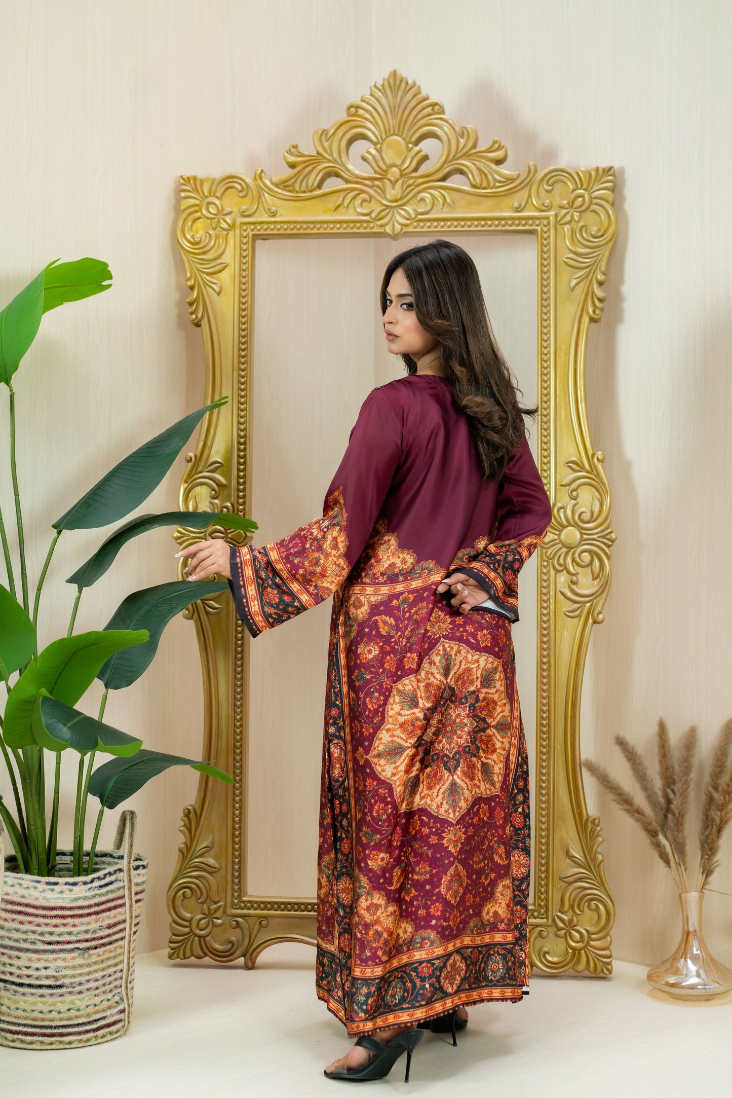Royal Maroon Elegance Long Kameez
