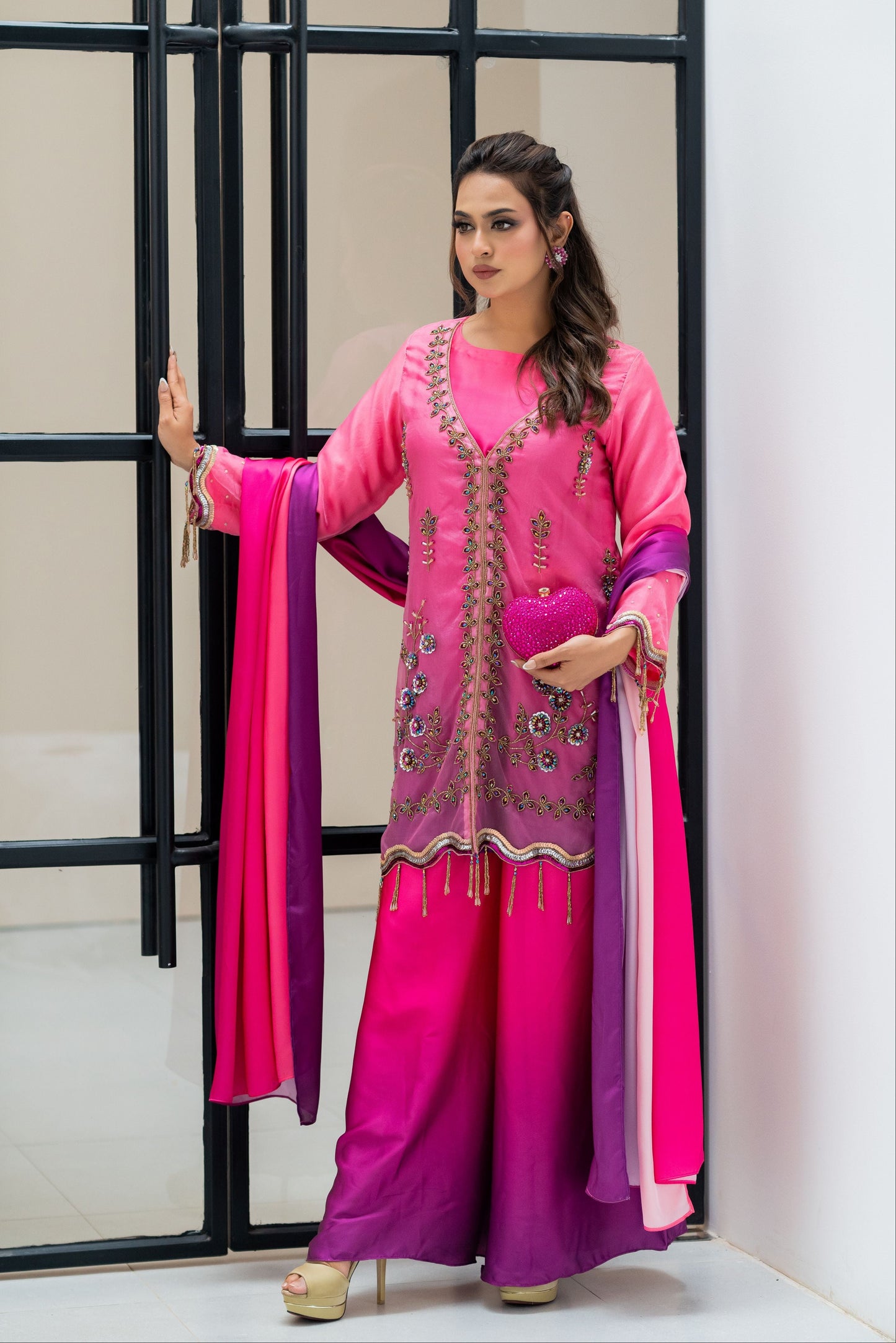 Fuchsia Royale Ombre Three Piece Set