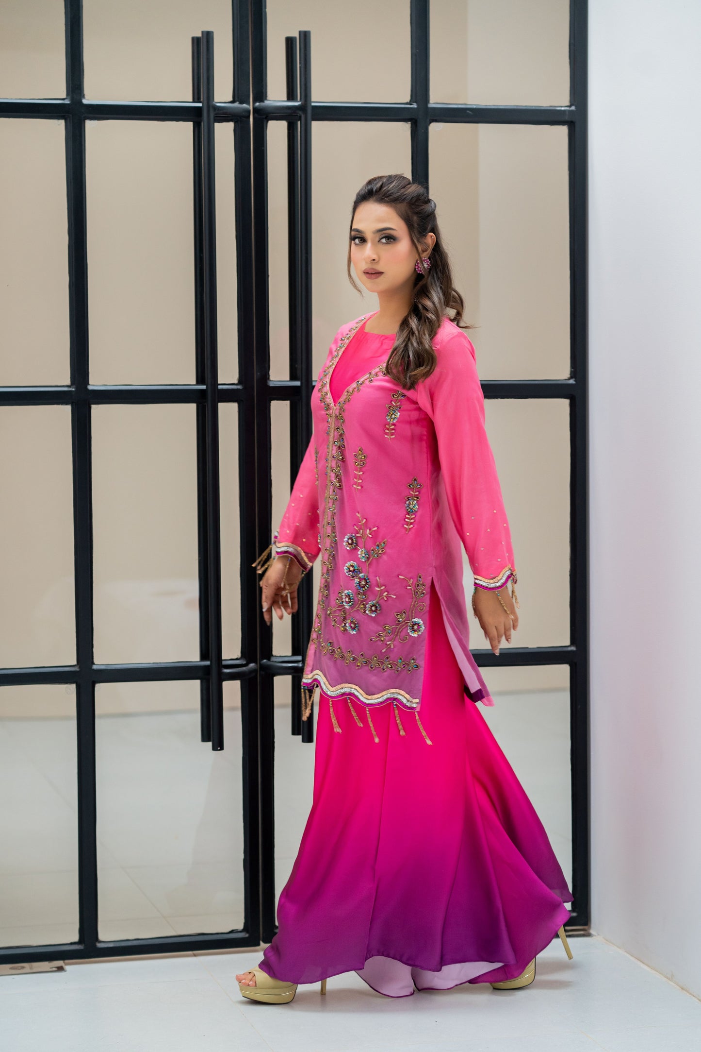 Fuchsia Royale Ombre Three Piece Set