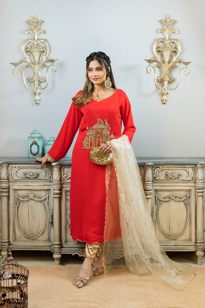 Golden Temple Red Kameez