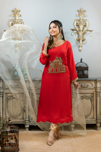 Golden Temple Red Kameez