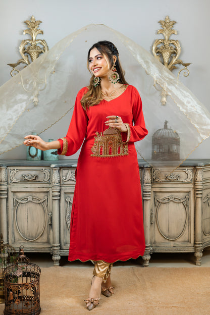 Golden Temple Red Kameez