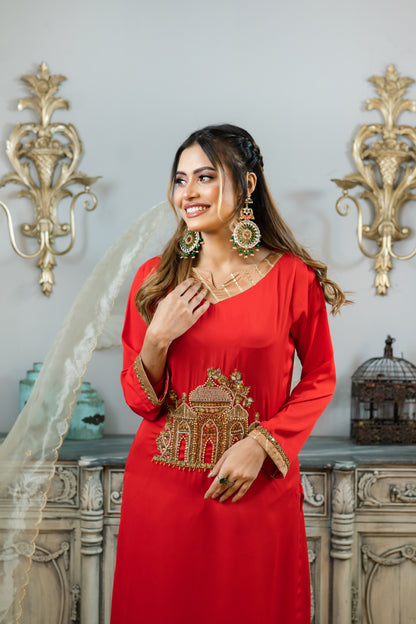 Golden Temple Red Kameez