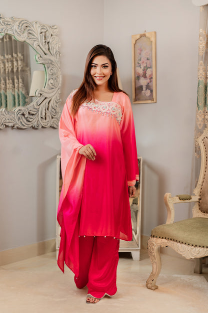 Sunset Ombre Kurti Set