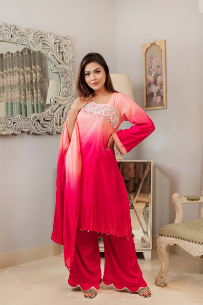 Sunset Ombre Kurti Set