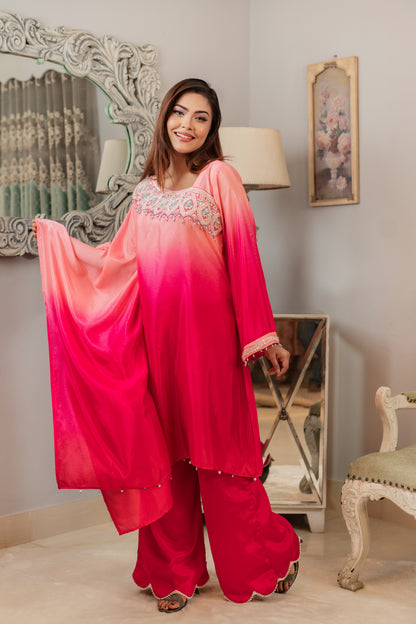 Sunset Ombre Kurti Set