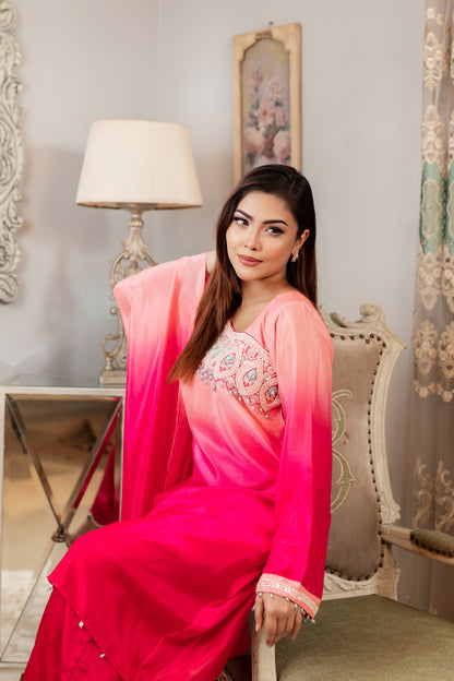 Sunset Ombre Kurti Set