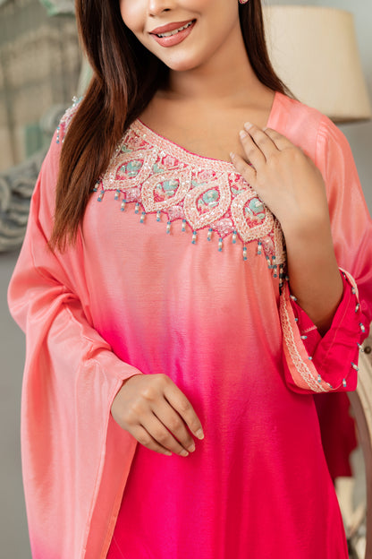 Sunset Ombre Kurti Set