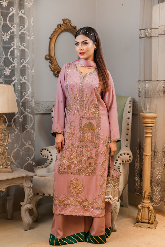 Mauve Heritage Shalwar Kameez Set