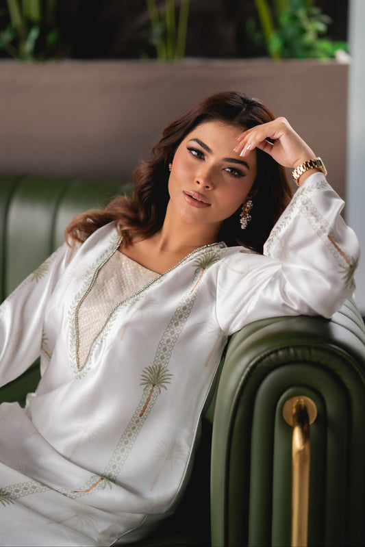Tropical Serenity Long Kameez & Pant Set