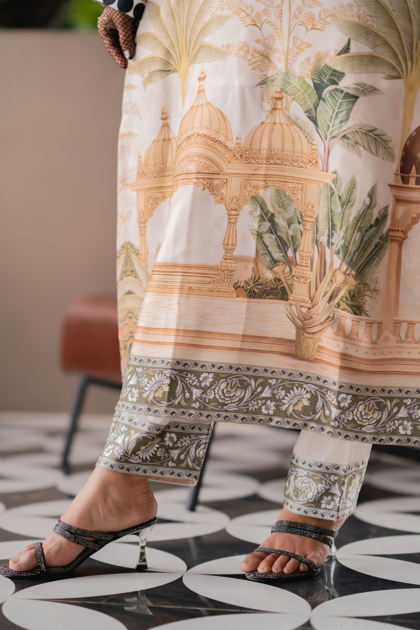 Desert Bloom Elegance Long Kameez & Pant Set