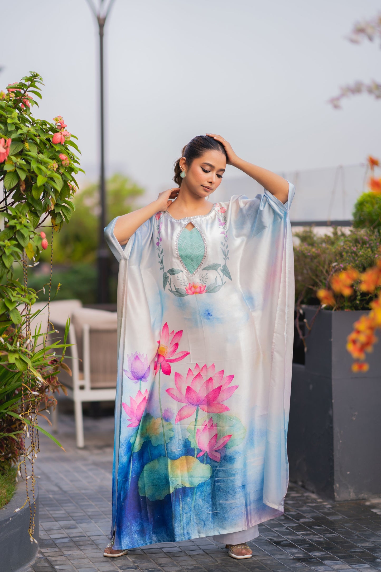 Lotus Serenity Flow Kaftan  And Pant Set