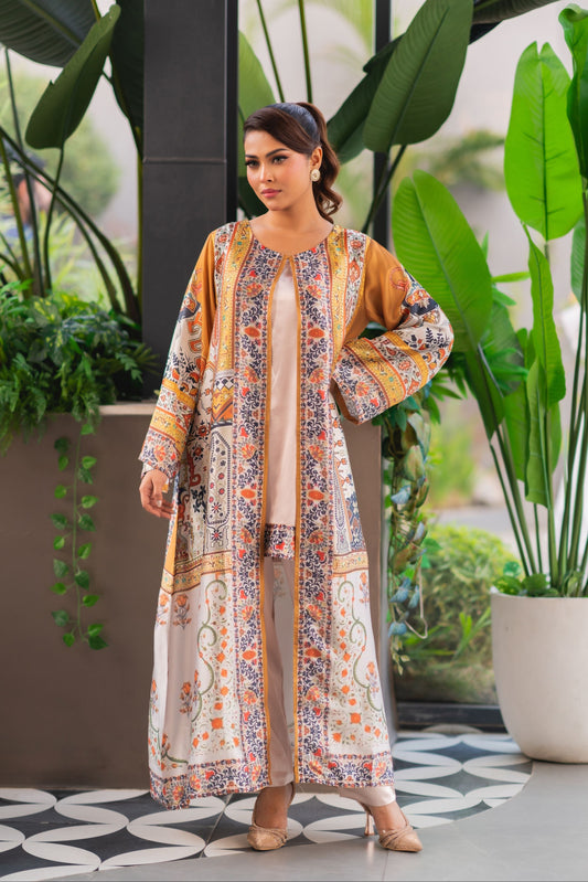 Autumn Muse Printed  Ensemble Shrug Set