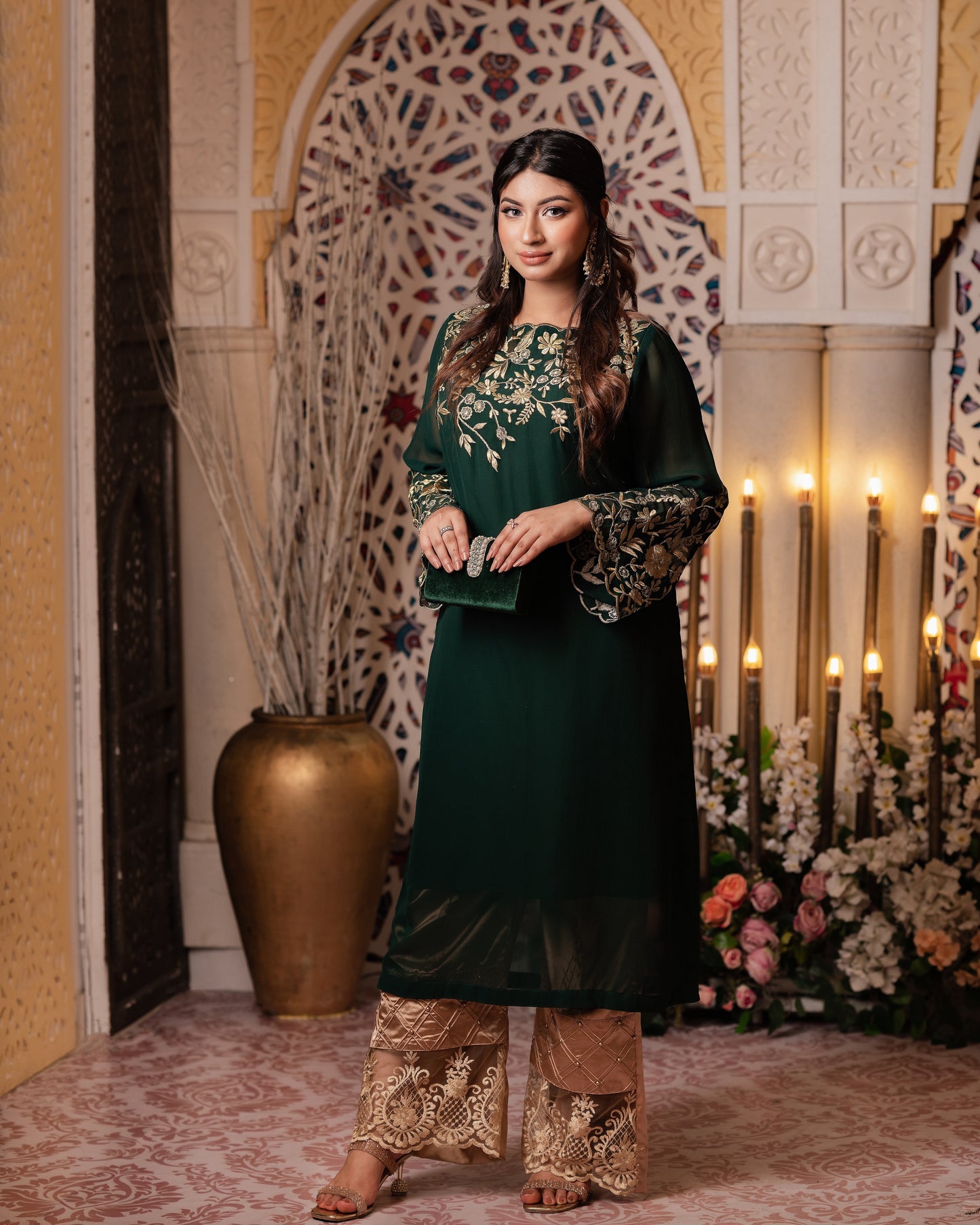 Forest Charm Embroidered Kurti